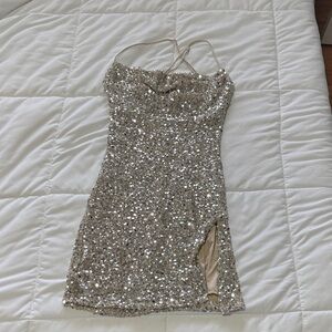 Lucy in the Sky Sequin Strappy Dress